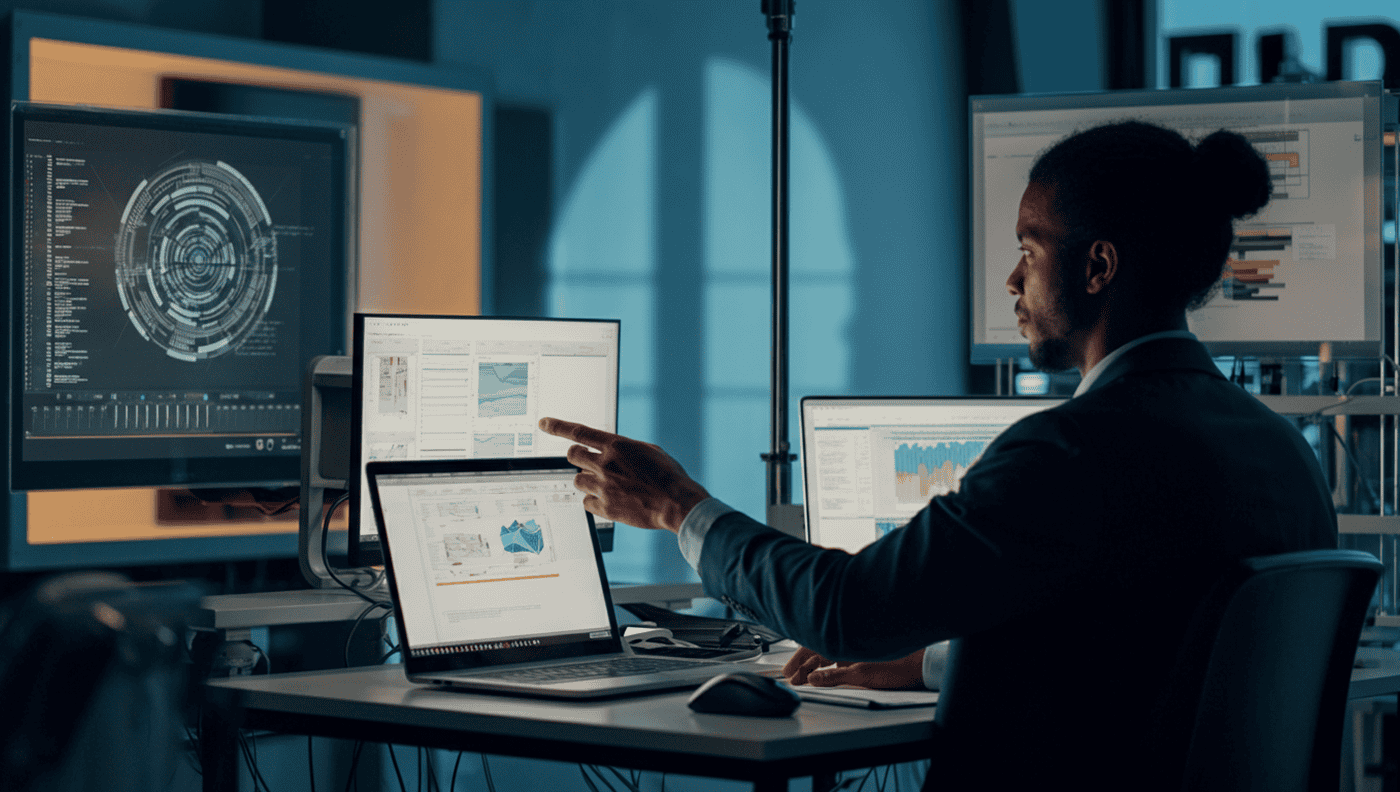 IT managment team working on Visibility & Compliance for an Expanding Multi-Vendor Environment