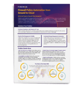 about FireMon datasheet cover