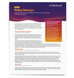 Policy Manager Datasheet Cover