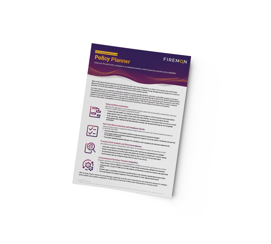 Policy planner datasheet image